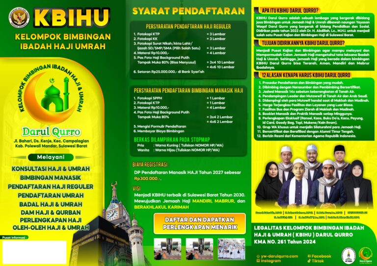Mantapkan Persiapan Tamu Allah, KBIHU Darul Qurro Resmi Buka Pendaftaran Bimbingan Manasik Haji Tahun 2027