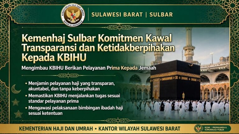 Tegaskan Transparansi, Kemenhaj Sulbar Komitmen Kawal Keadilan, Jamin Ketidakberpihakan Penyelenggaraan Bimbingan dan Pelayanan Prima KBIHU